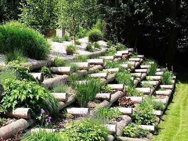 blocages et bacs de plantation